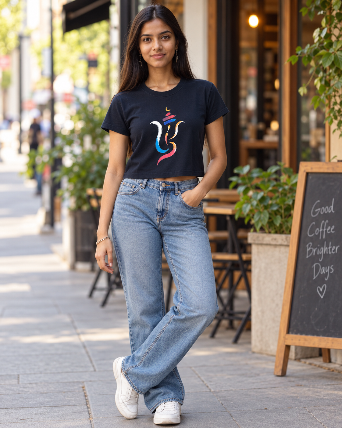 Bappa crop tee - model 1
