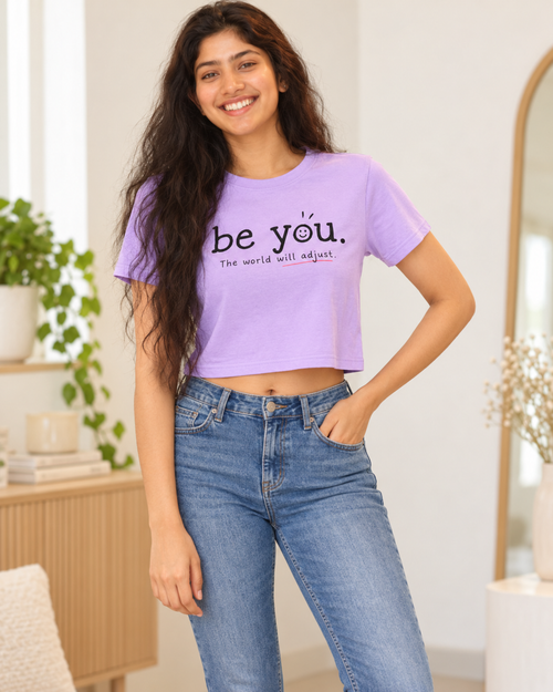 Be You crop tee - model 1