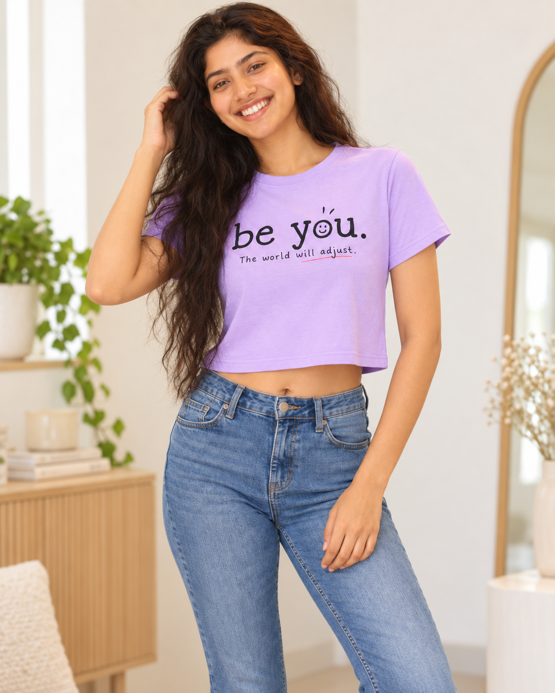 Be You crop tee - model 2