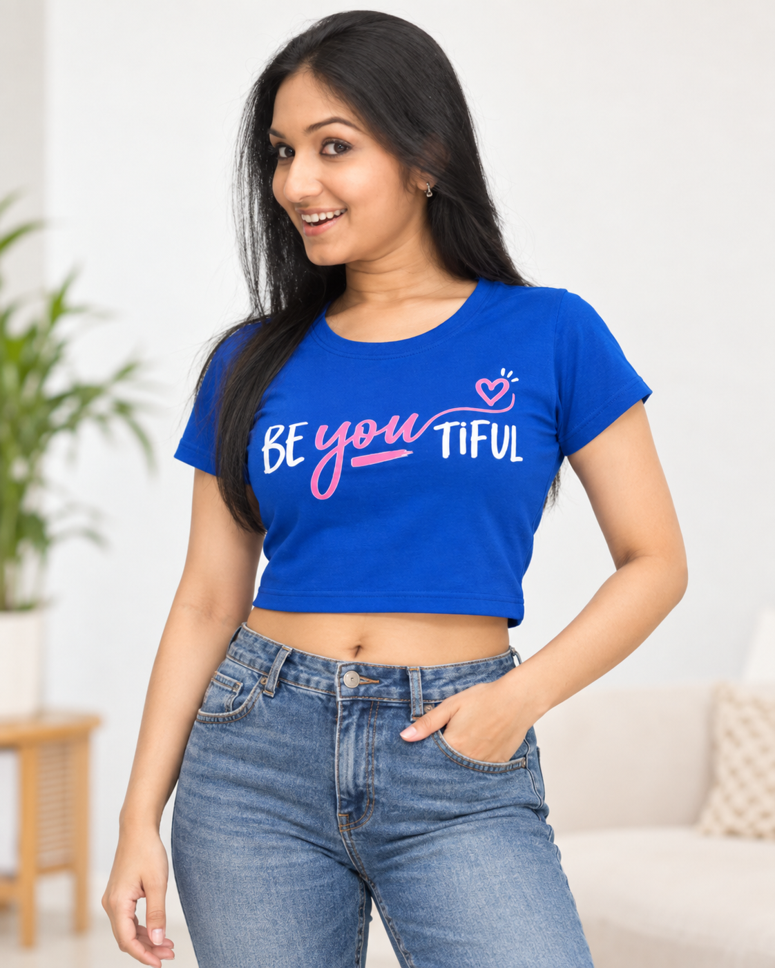 BeYOUtiful crop tee - model 1