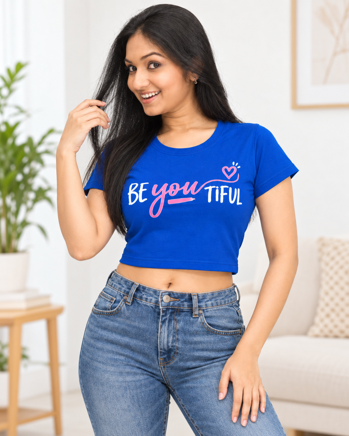 BeYOUtiful crop tee - model 2
