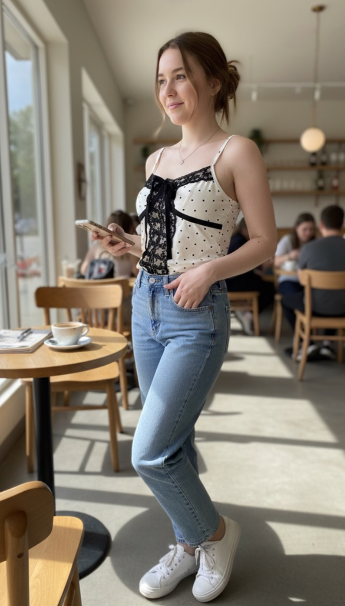 Black and white crop top