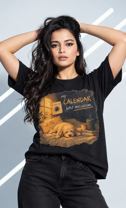 Calendar regular t-shirt - model (girl)