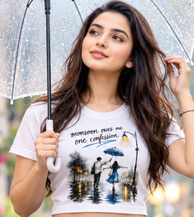 Confession crop tee - model 2