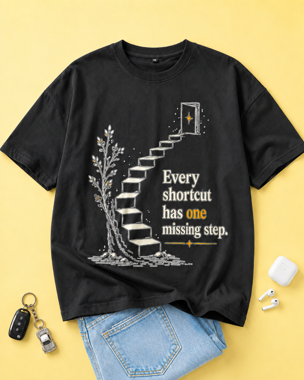Missing Step oversized t-shirt - flat lay