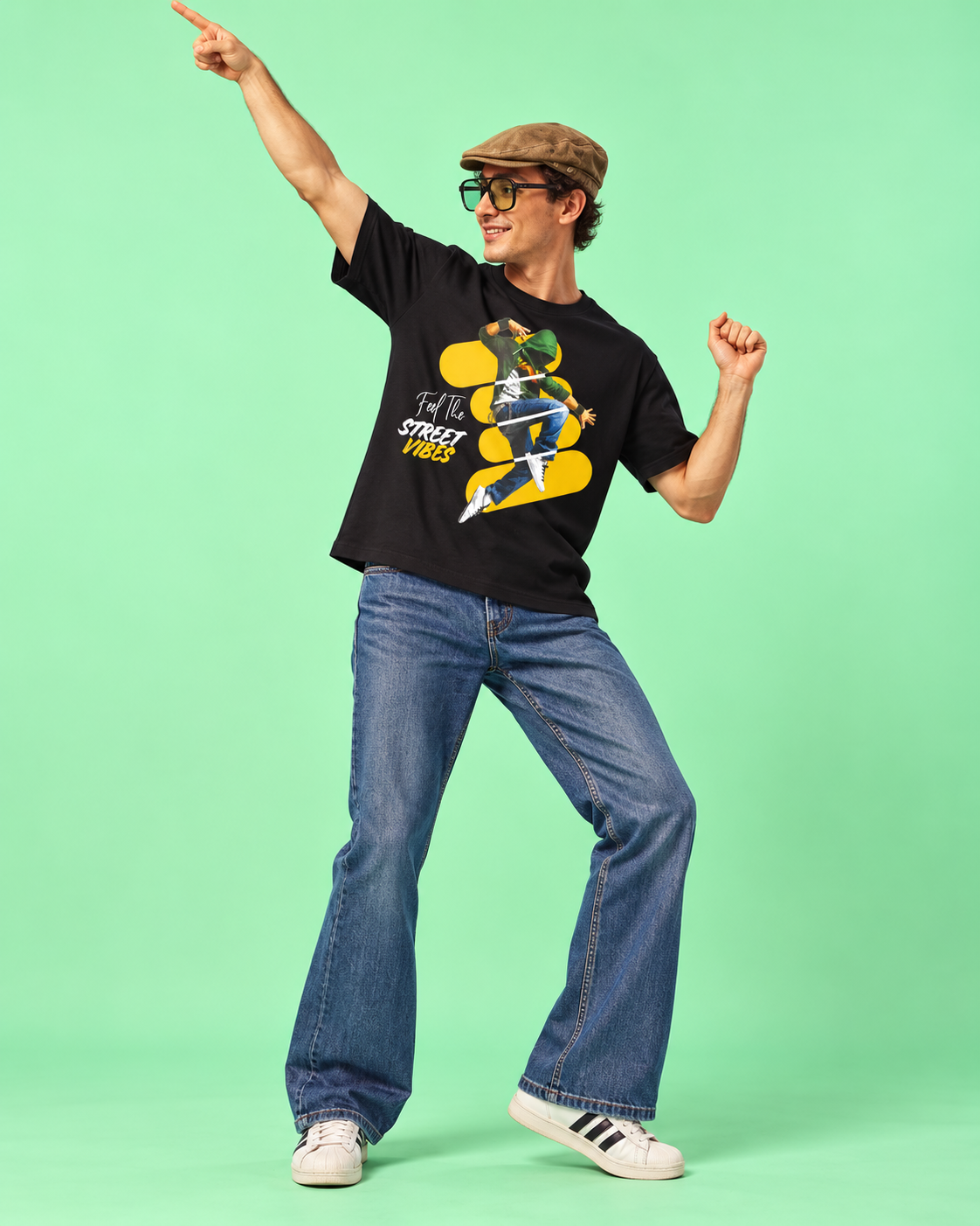 Street Dance regular t-shirt Black - model (boy)