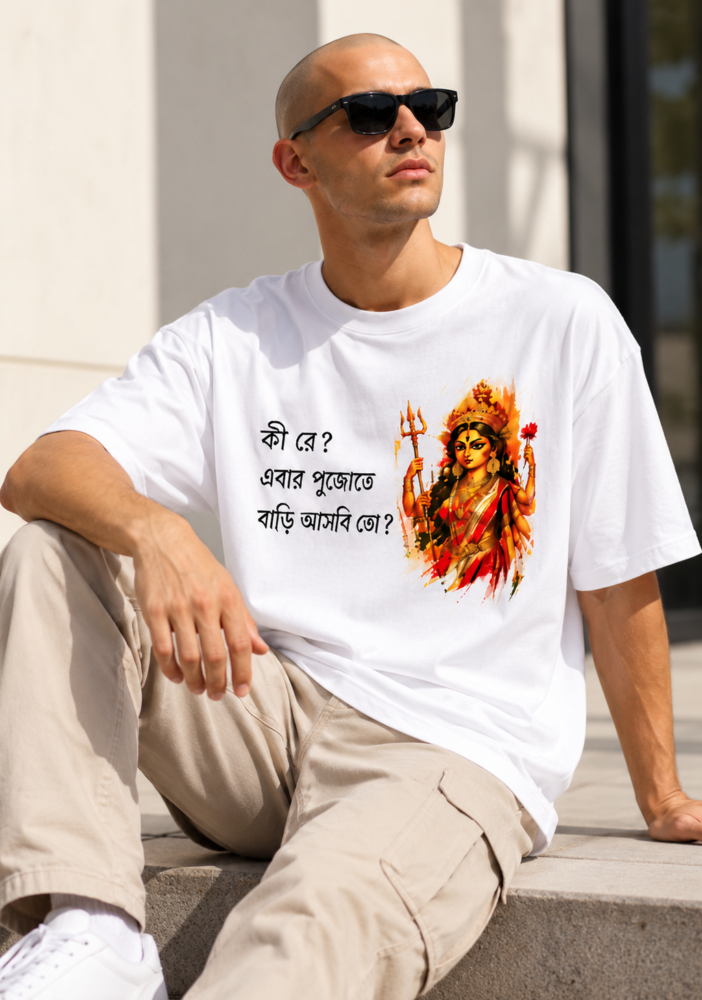 Durgapuja oversized t-shirt - lifestyle