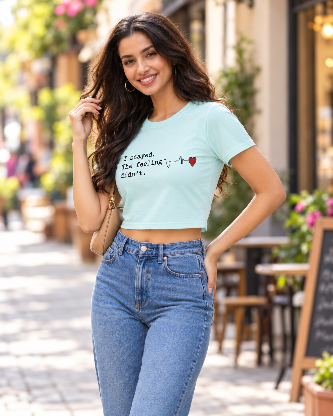 The Feeling Didn't crop tee - model 2