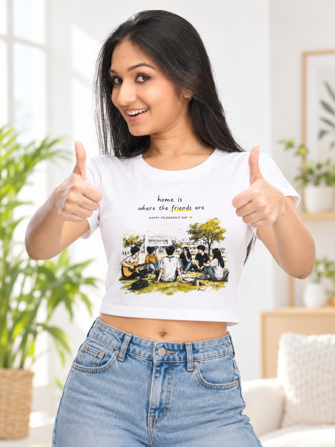 Friendship crop tee - model 1