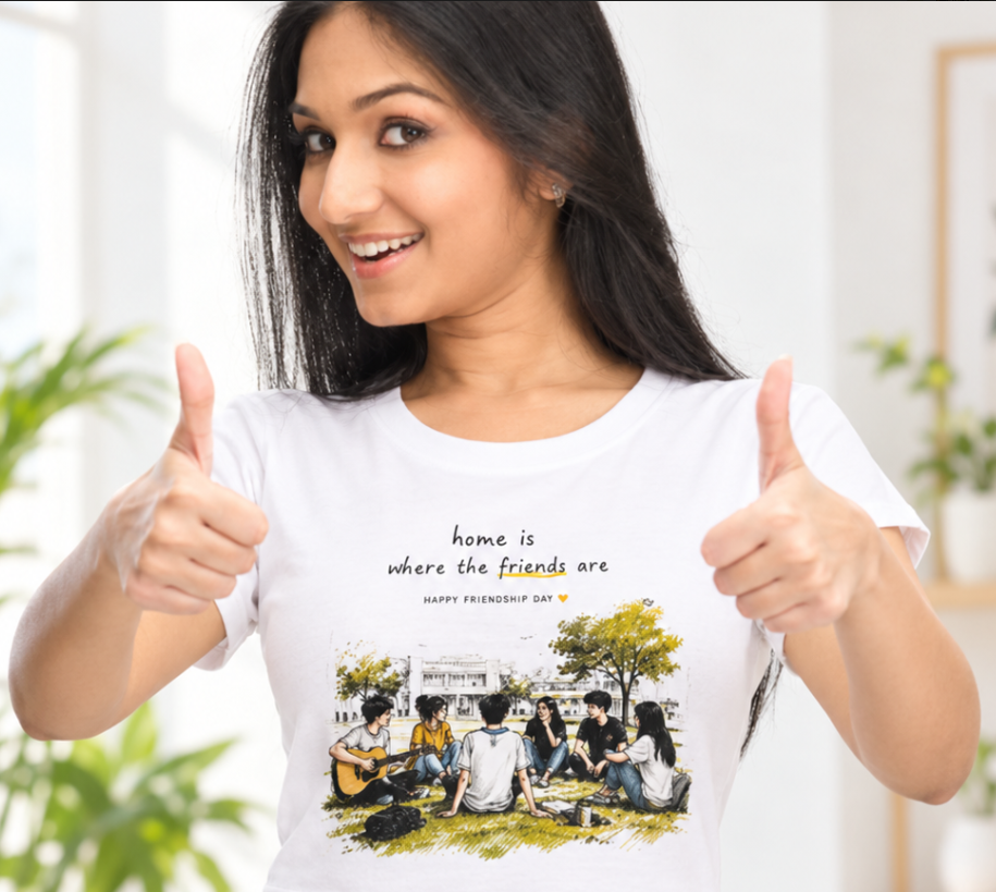 Friendship crop tee - model 2