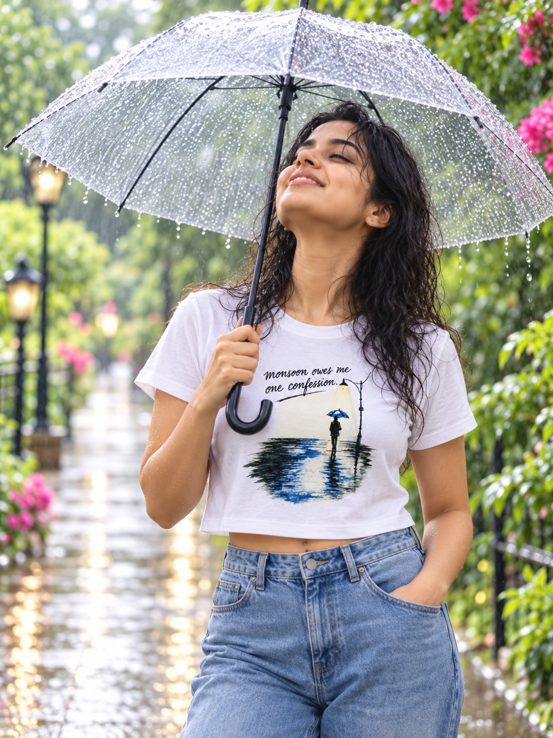 Monsoon crop tee - model 1