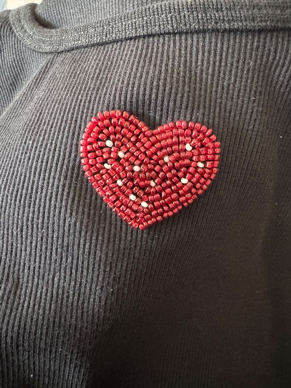 Red Heart tank top - flat lay