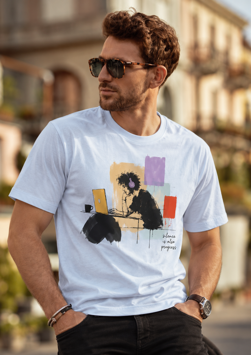 Silence Boy regular t-shirt Blue - model (boy)