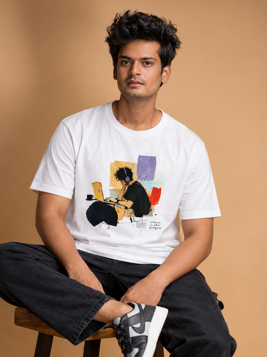 Silence Boy regular t-shirt White - model (boy)