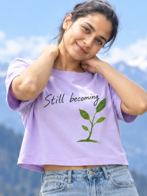 Stil Becoming crop tee Lavender - model 2