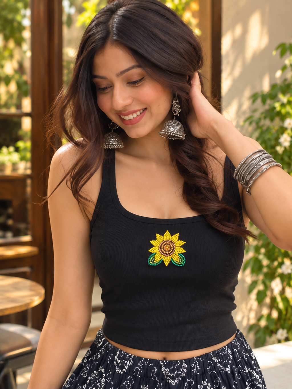 Sunflower tank top - model 2