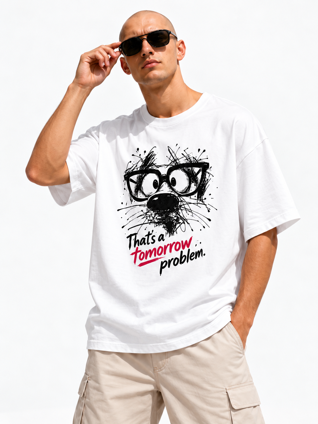 Tomorrow's Problem oversized t-shirt - lifestyle