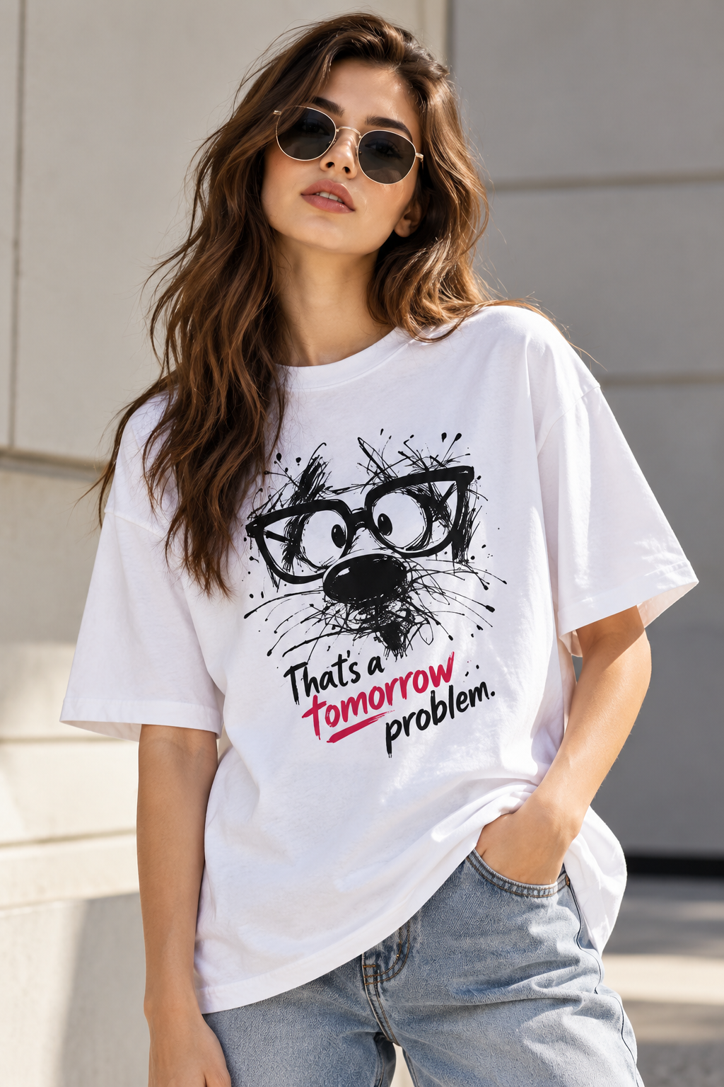 Tomorrow's Problem oversized t-shirt - lifestyle 2
