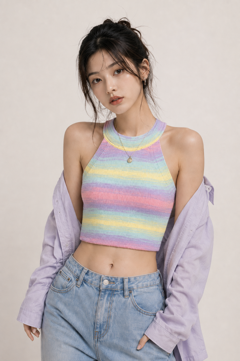 Ombre Knit Halter Top