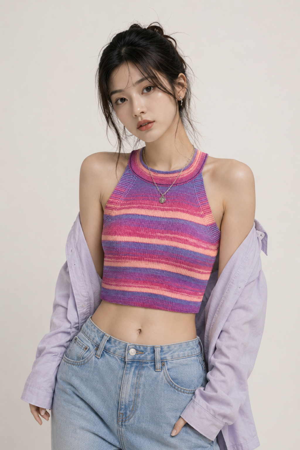 Ombre Knit Halter Top
