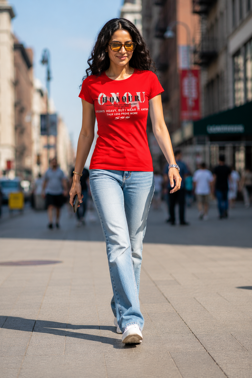 Graphic Print Padded Body-fit T-Shirt